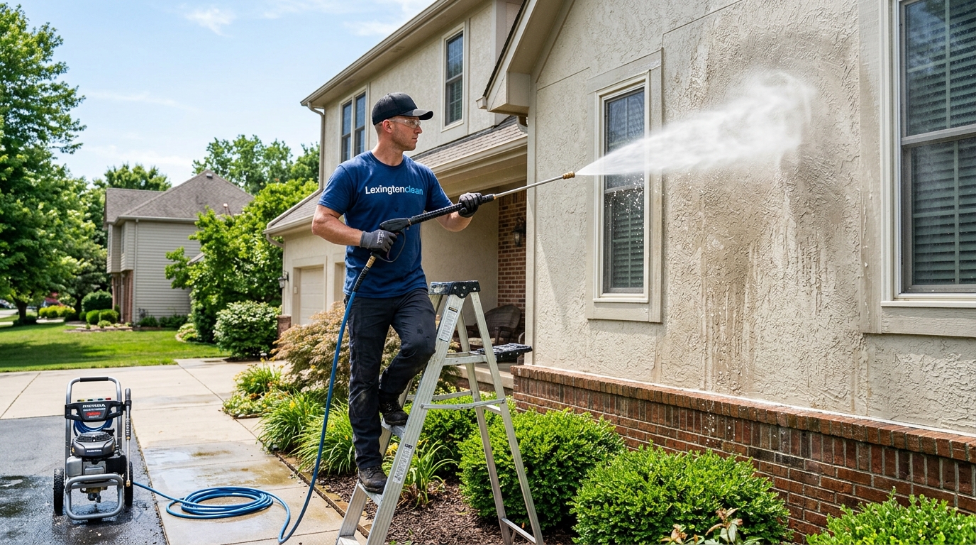 man cleaning house wall with 202608251732